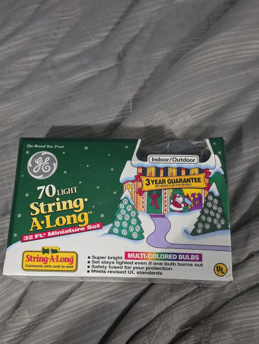 Vintage GE 70-Light String-A-Long Multi-Colored Holiday Lights  NOS Original Box